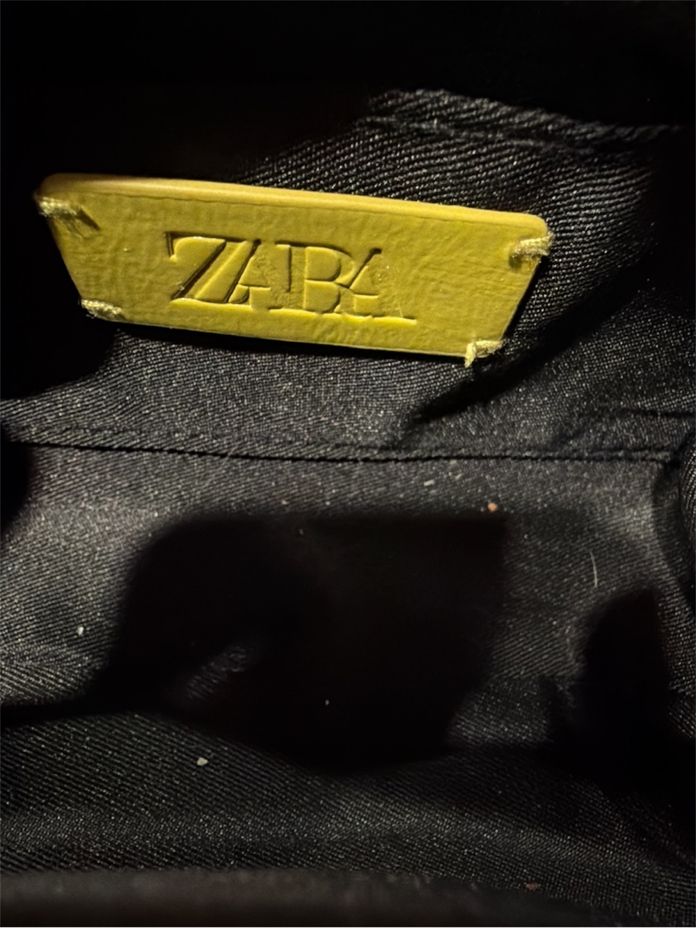 Zara Yellow Patent Crossbody Bag Adjustable Strap - Picture 2 of 3
